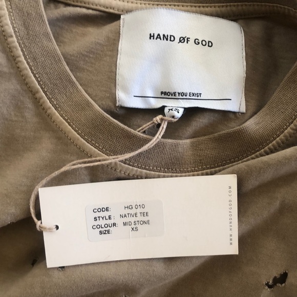 Hand of God Light Brown Native Tee SzXS - Picture 13 of 14